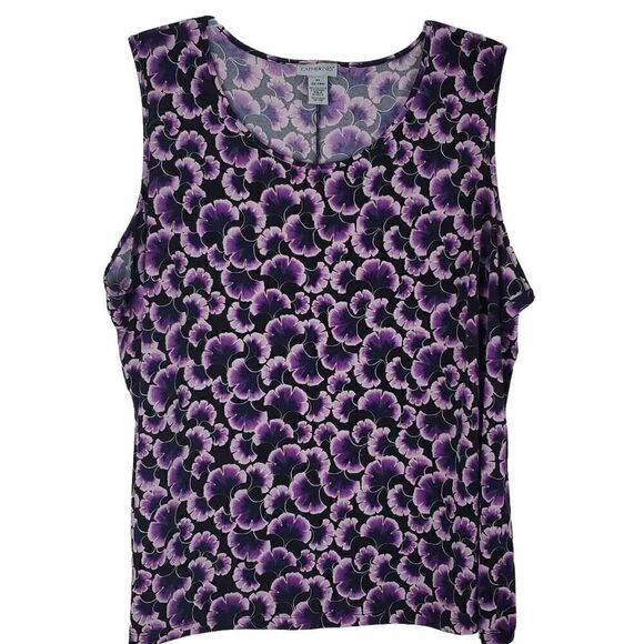Catherine's Sleeveless Purple Floral Top Size 3xl - Picture 1 of 5